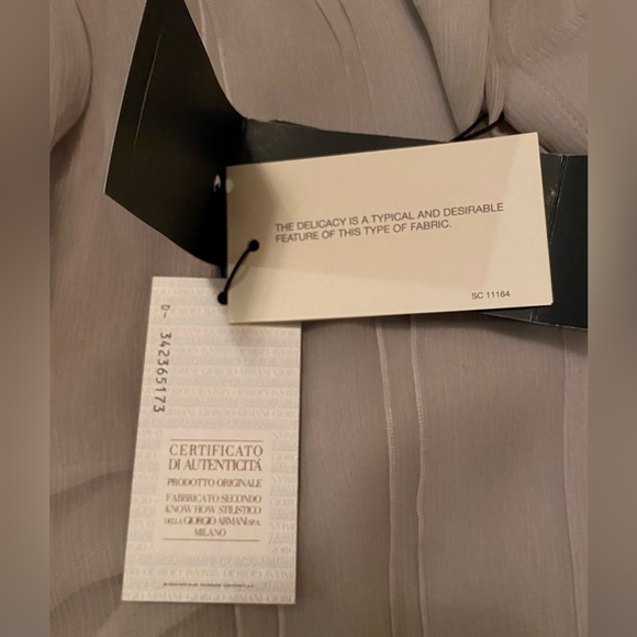 Emporio Armani Sheer Button Up Blouse NWT - Picture 6 of 6